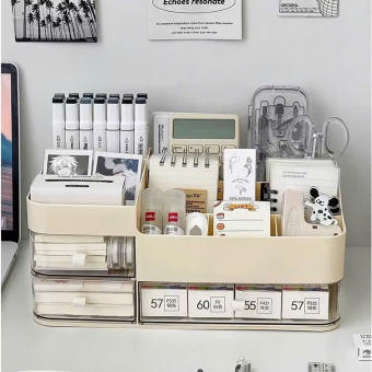 Kệ đựng mỹ phẩm đơn giản thời trang kiểu mở ngăn kéo để bàn SN210 - Hộp lưu trữ để đồ dùng cá nhân, khay đựng bút, kệ đựng mỹ phẩm, kệ, kệ đựng mỹ phẩm để bàn, kệ để bàn, kệ mini, tủ mini, hộp đựng bút