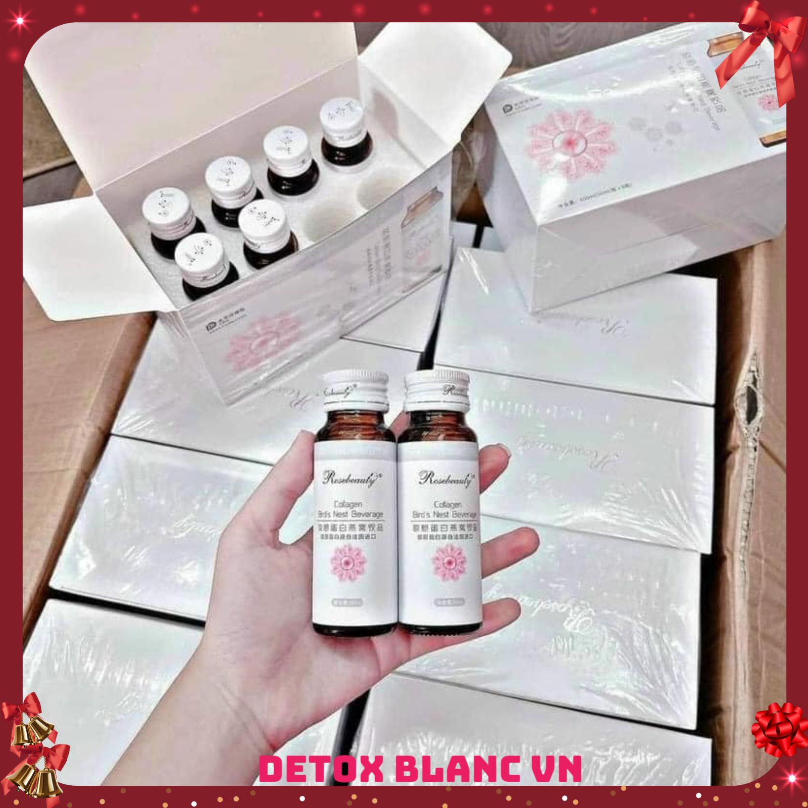 Collagen yến trắng da rose beauty