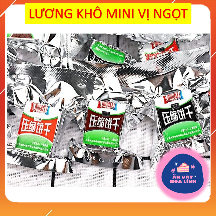 1KG LƯƠNG KHÔ MINI MIX 3 VỊ NGỌT (cacao, đậu phộng, mè đen)