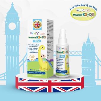 WHY-KIDS Vitamin D3K2 Anh Quốc dạng xịt 15ml