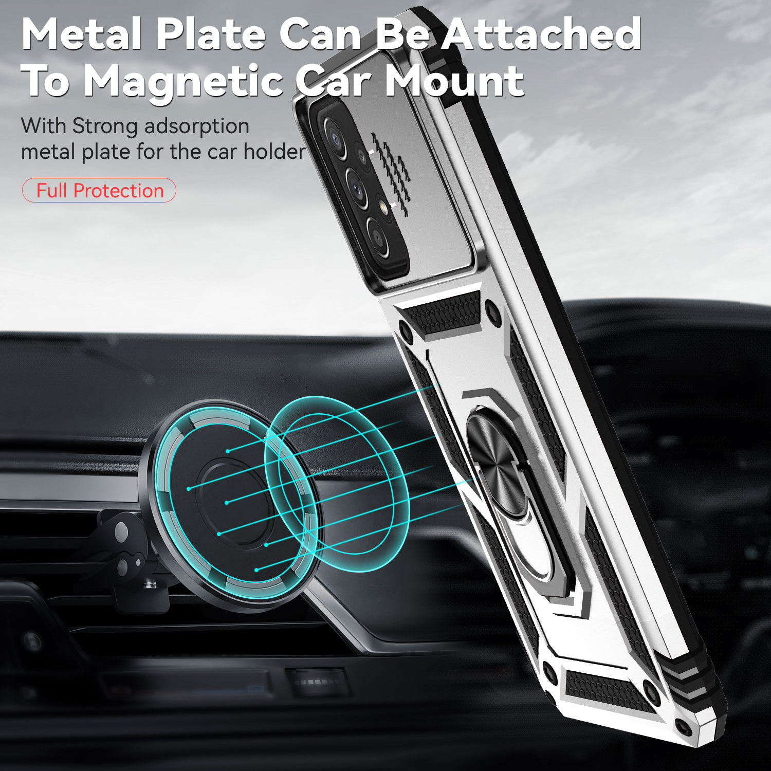 Generic Samsung Galaxy A73 5G Case, LaimTop Slide Camera Cover, Built