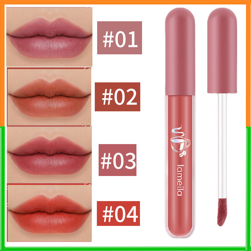 Son môi kem lì lameila dưỡng môi, không trôi, son môi giá rẻ đẹp  O2O Shop, có nguyên set 3 Cây, hàng nội địa trung cao cấp