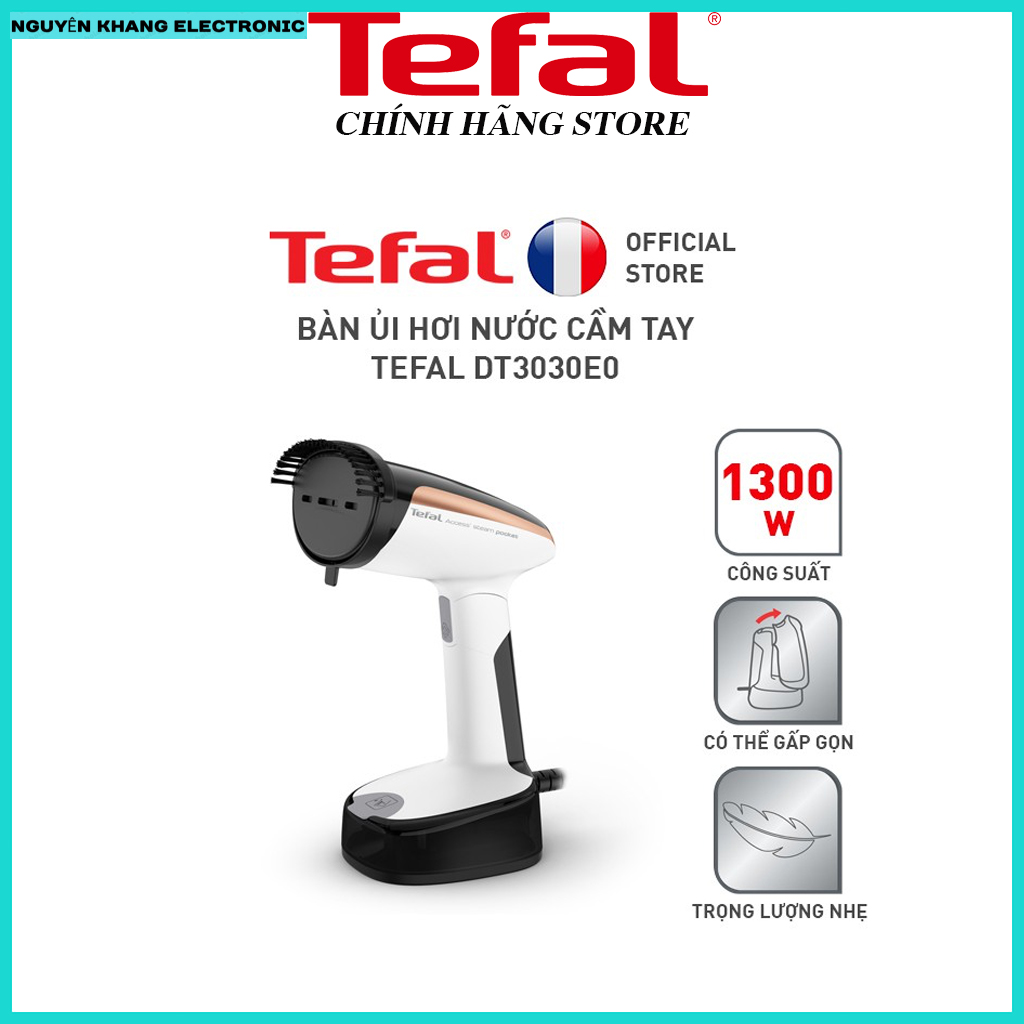 Bàn ủi hơi nước cầm tay tefal dt3030e0, hàng chính hãng, mới 100%