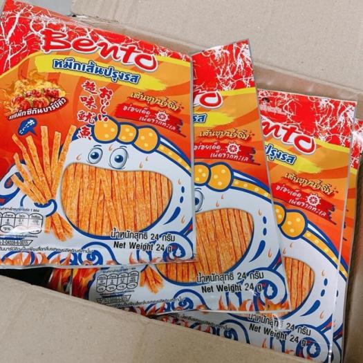 Mực Bento Sợi Thái Lan Cay Siêu Ngon - Hàng Có Sẵn, Date Mới ( Đồ Ăn Vặt Thái Lan )