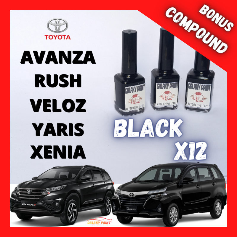 Cat Mobil Oles Toyota Black Hitam X12 Penghilang Goresan Baret Lecet Body Bodi Mudah Murah Harga 69,500 rupiah*Gratis Ongkir