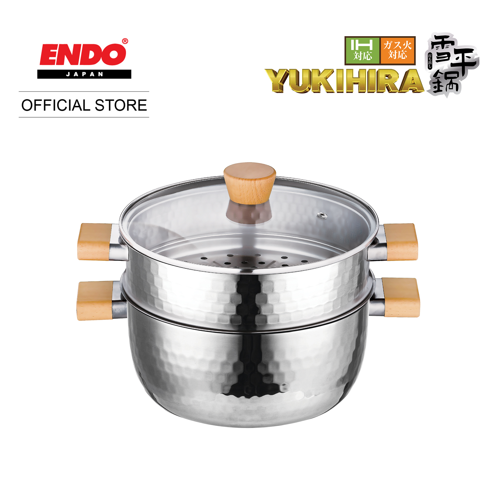 Endo Yukihira 18Cm 3-Ply Saucepan With Lid - Seamless Tsuchimi