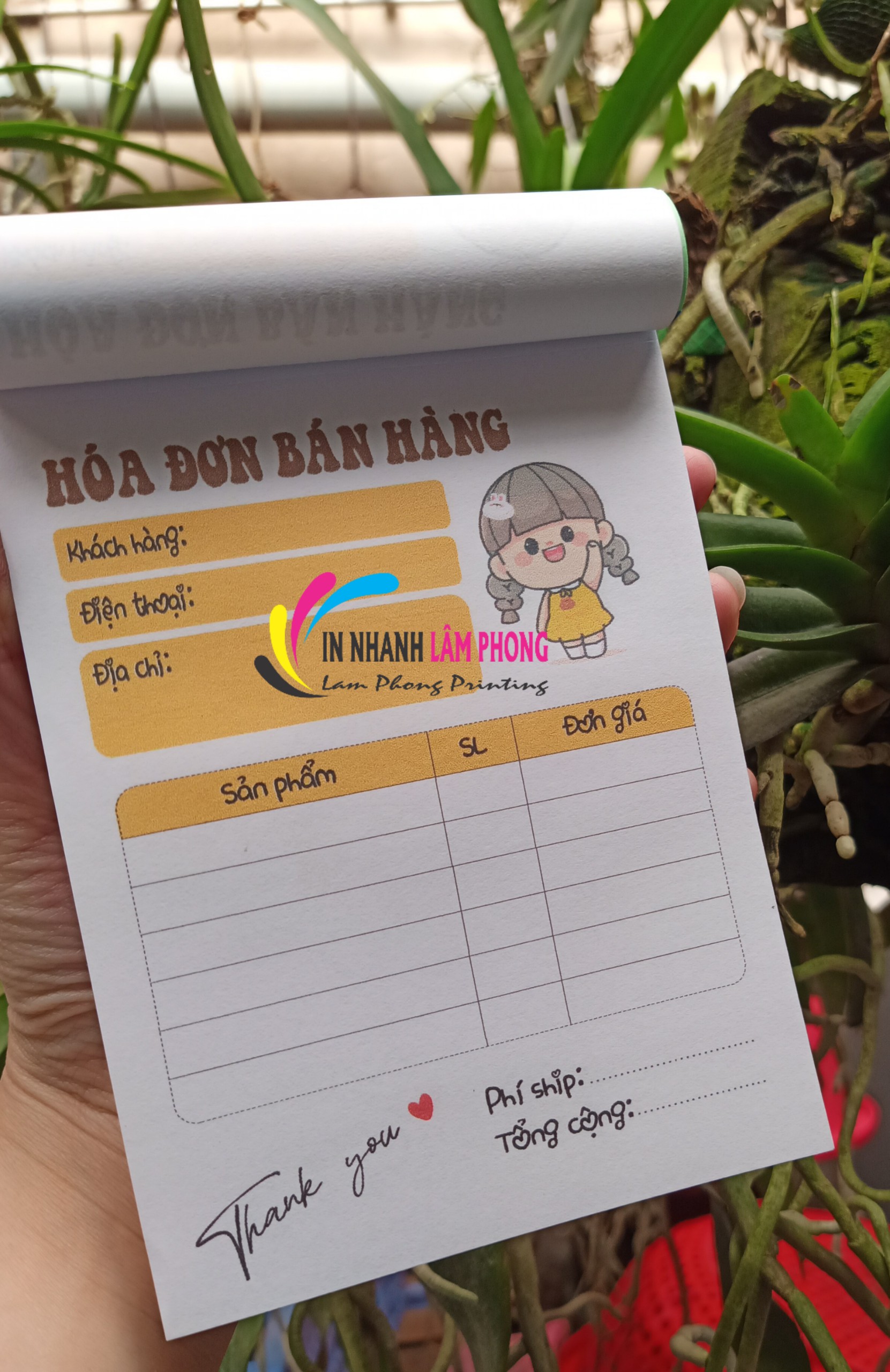 Cuốn 100 tờ hoá đơn bán lẻ siêu dễ thương size lớn 15*21