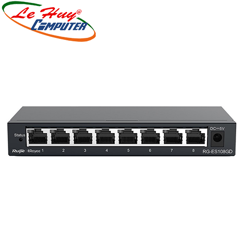 Thiết bị chuyển mạch switch ruijie rg-es108gd 8-port gigabit unmanaged