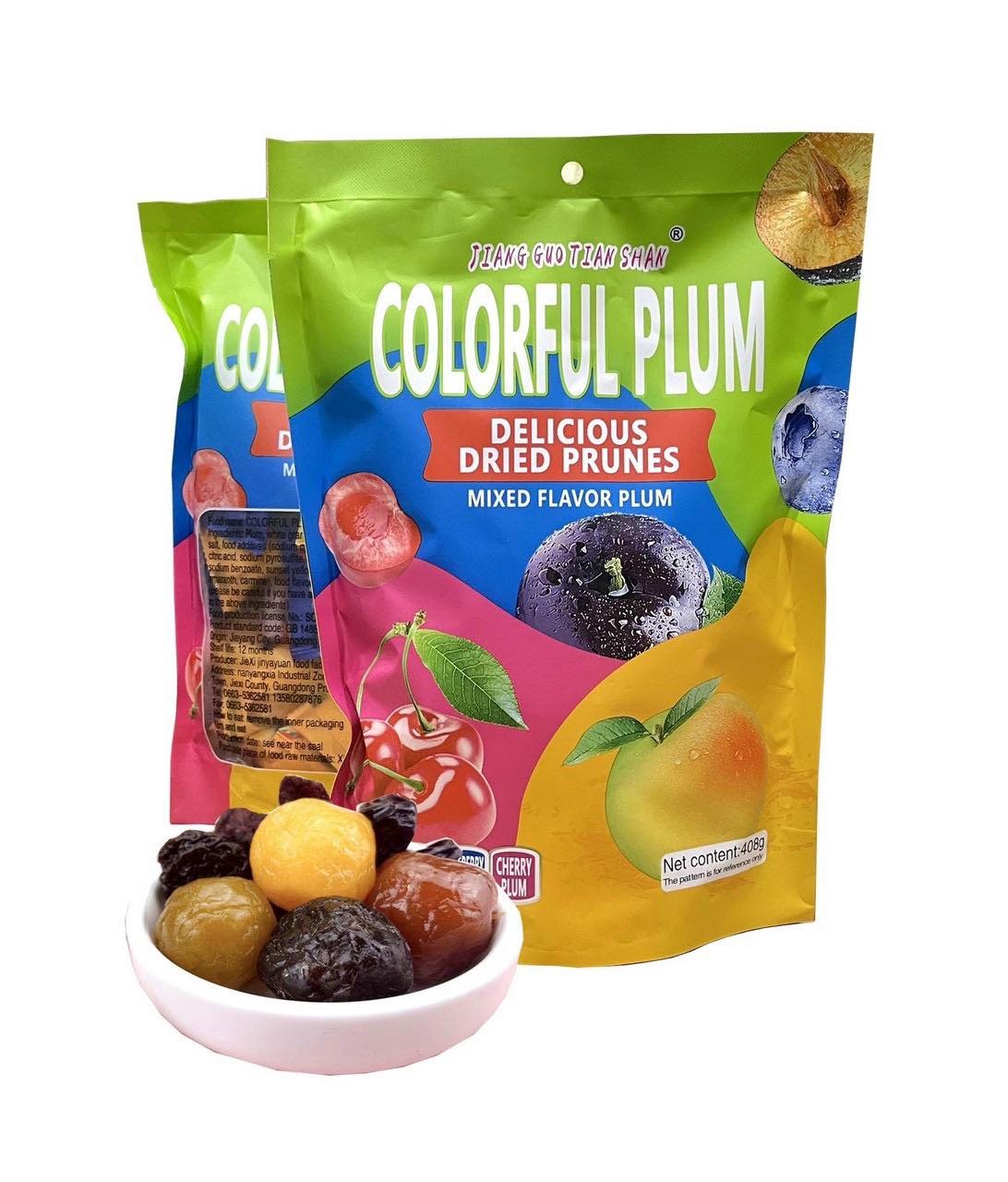 Gói 408gr ô mai mix vị siêu ngon - đồ ăn vặt trung quốc