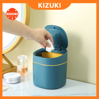 Thùng Rác Mini Để Bàn Tiện Lợi -Thùng Giác Thông Minh Phong Cách Bắc Âu Có Nắp Bấm