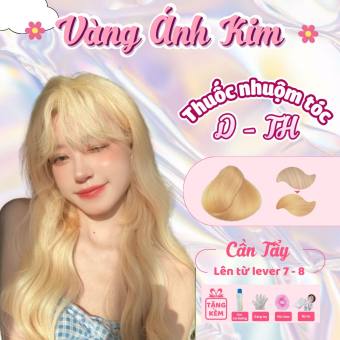 Thuốc Nhuộm Tóc Màu Vàng Ánh Kim - Không Tẩy Nhuộm Tóc Collagen Siêu Dưỡng