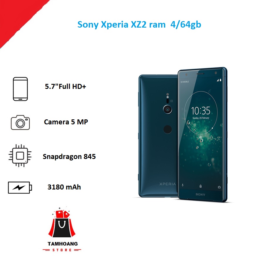 Điện Thoại Sony XZ2 ram 4 bộ nhớ 64gb Chip snapdragon 845 Chơi game mượt giá rẻ