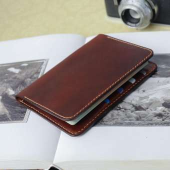 Bìa bọc passport - Da bò nhập khẩu - Đồ da Handmade - Bìa sổ Mino Crafts VI694