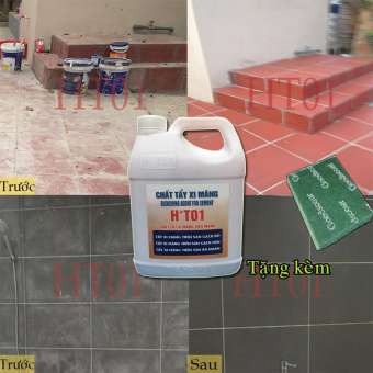 Chất tẩy xi măng HT01 (1,8L),đánh bay vết xi măng trên sàn gạch đá,(tặng cước cọ rửa )nước tẩy xi măng,tẩy xi măng