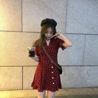 Đầm tyâ phồng đuôi cá chấm bi #damuoicachambi