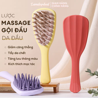 Lược massage da đầu gỡ rối tóc và gội đầu thư giản - Lamdepdeal
