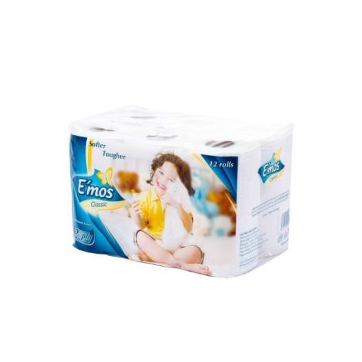 ☘Giấy vệ sinh E'MOS lốc 12 cuộn