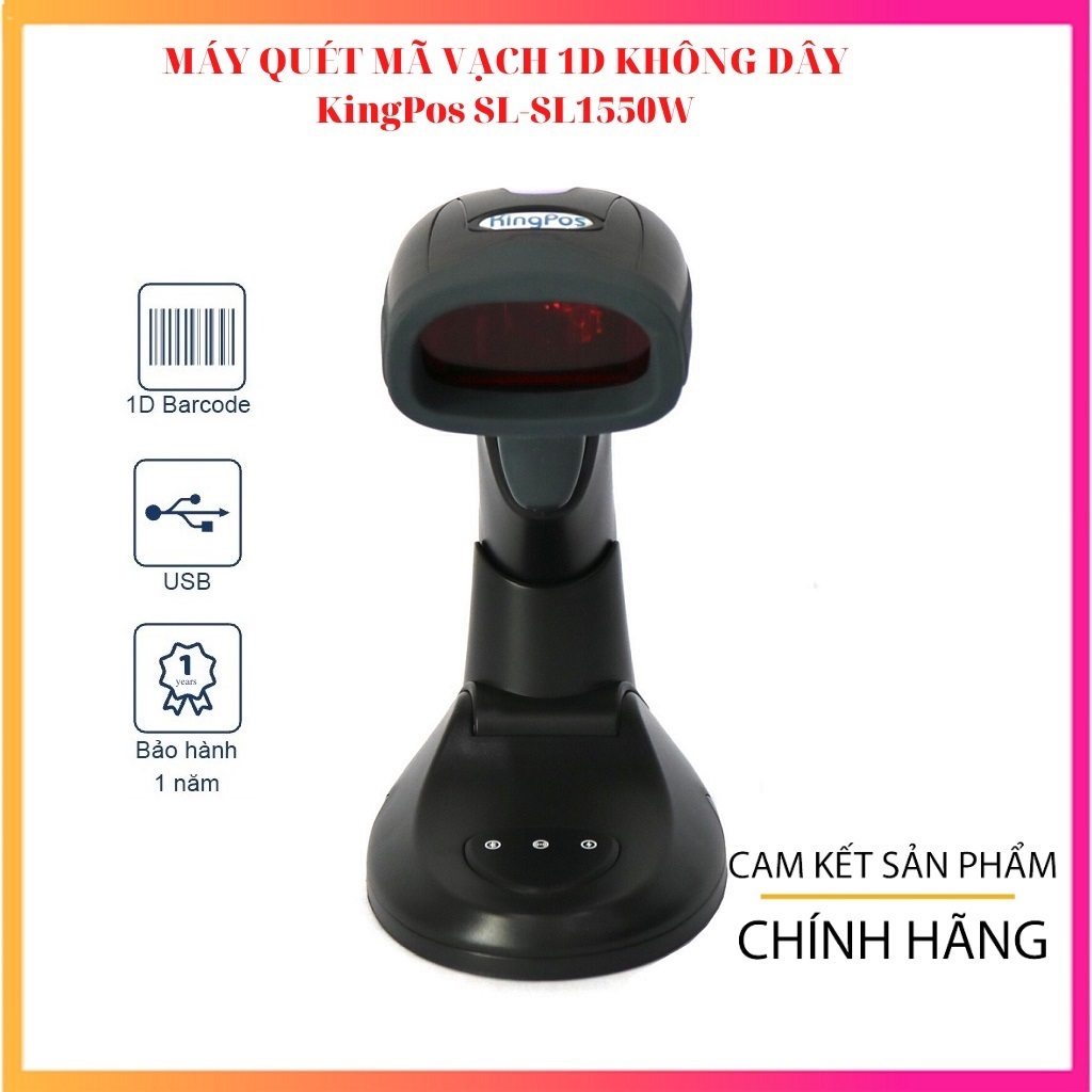 Máy quét mã vạch không dây kingpos sl-1550w