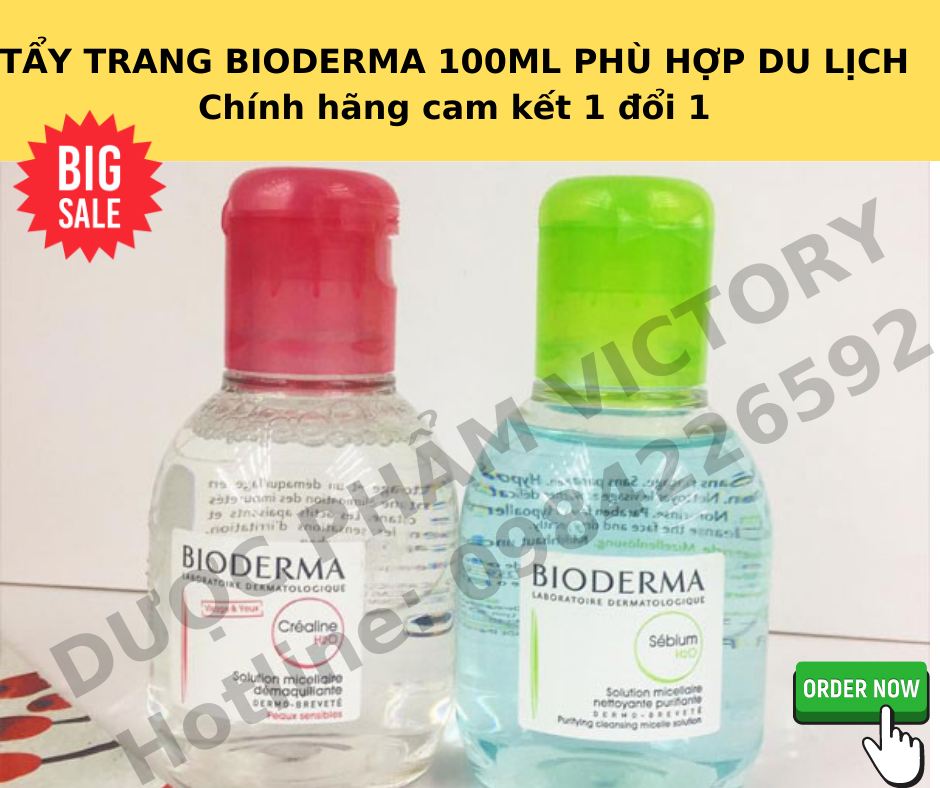 Nước tẩy trang bioderma cam kết chính hãng 1 đổi 1