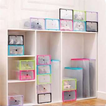 Bộ 7 Hộp Đựng Giày Dép Có Khung Viền Nhựa