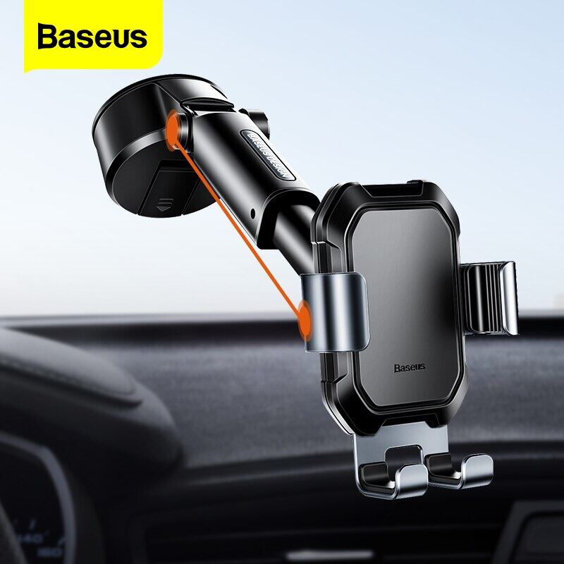Baseus car phone holder cellphone holder for cars suction Cup Adjustable Universal Stand For iPhone 15 14 13 12 Pro Xiaomi POCO Smartphone Gravity Car Mounts