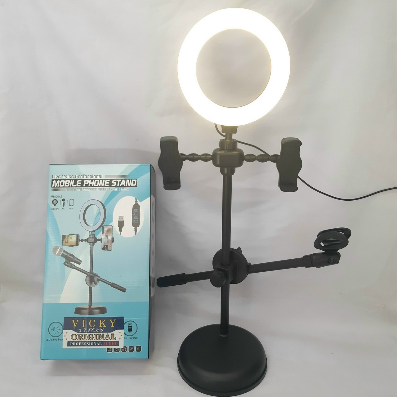 Đèn Livestream Để Bàn Đa Năng 4 in 1 - Tiện Lợi Live Trên Nhiều Kênh Khác Nhau