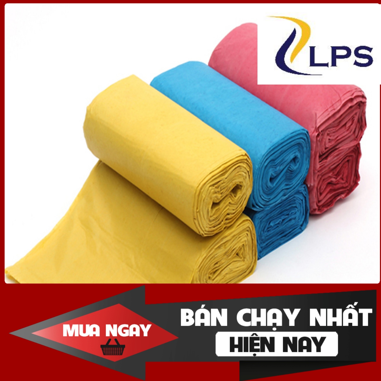 Combo 6 cuộn túi đựng rác nhiều màu tùy chọn size