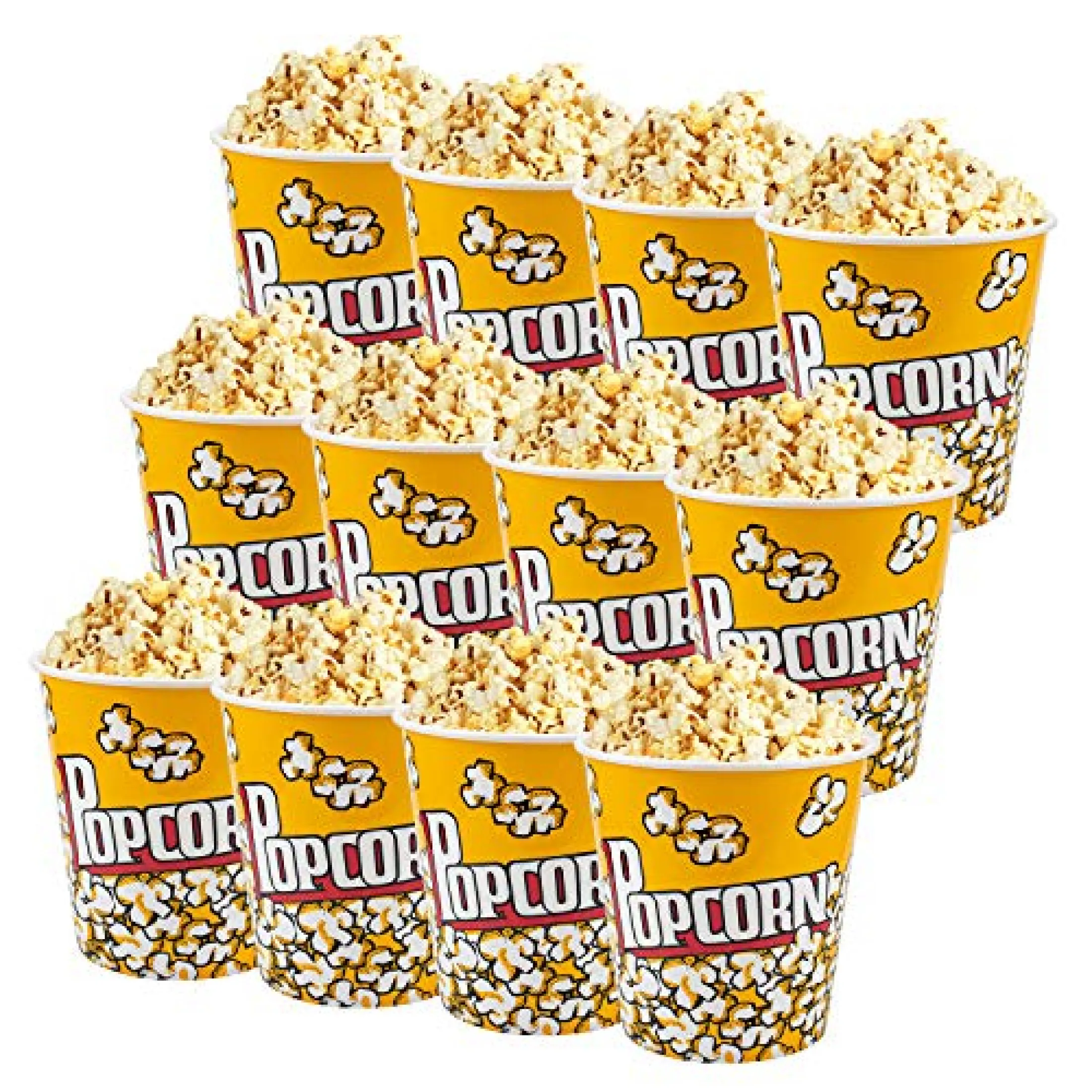 Tebery 12 Pack Plastic Popcorn Containers Reusable Popcorn Bucket Tub For Movie Night 7 X 7 Inches Lazada Singapore