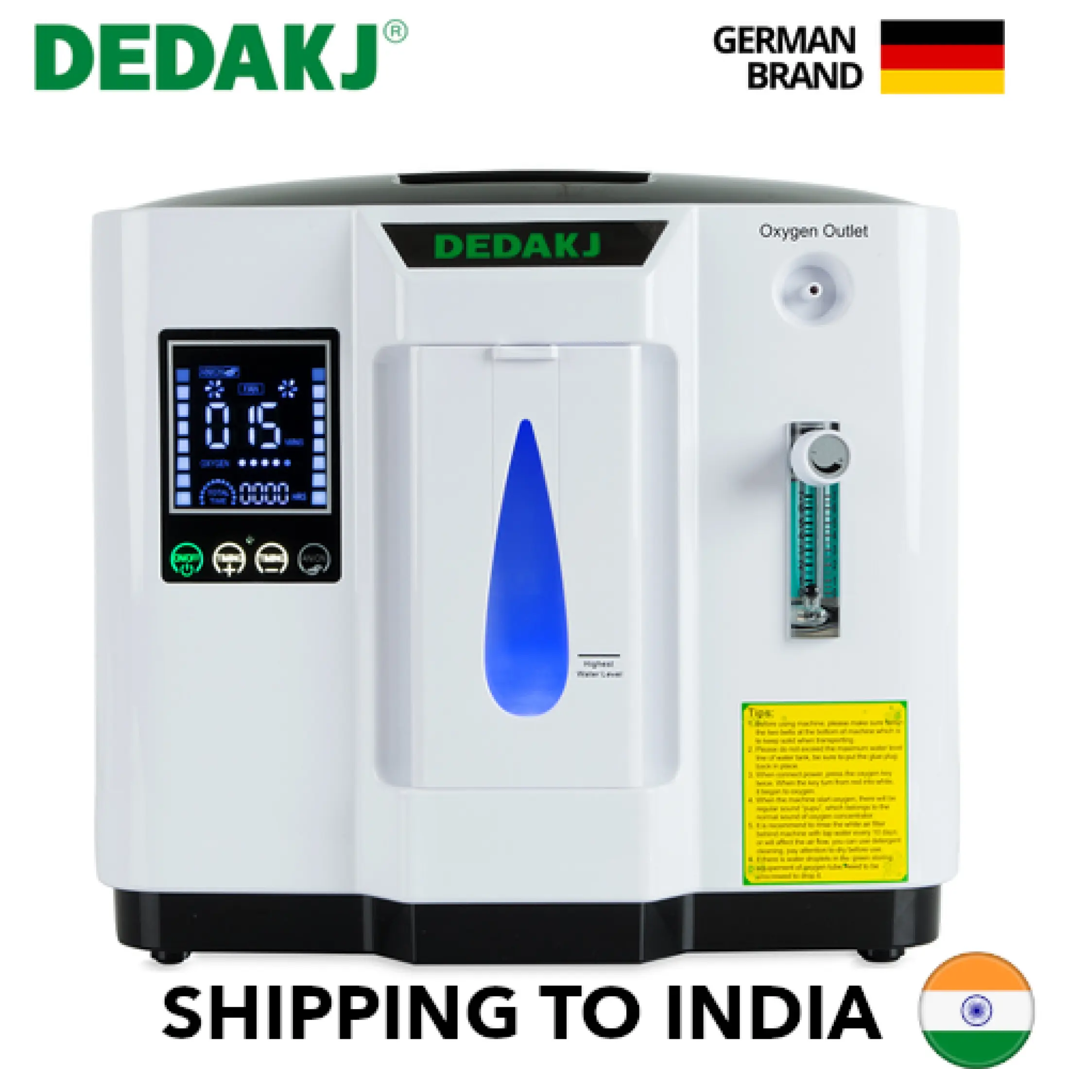 Dedakj Oxygen machine 1-6L/min Adjustable Oxygen Concentrator Machine Accessories with Oxygen Tubing 240V | Lazada Singapore