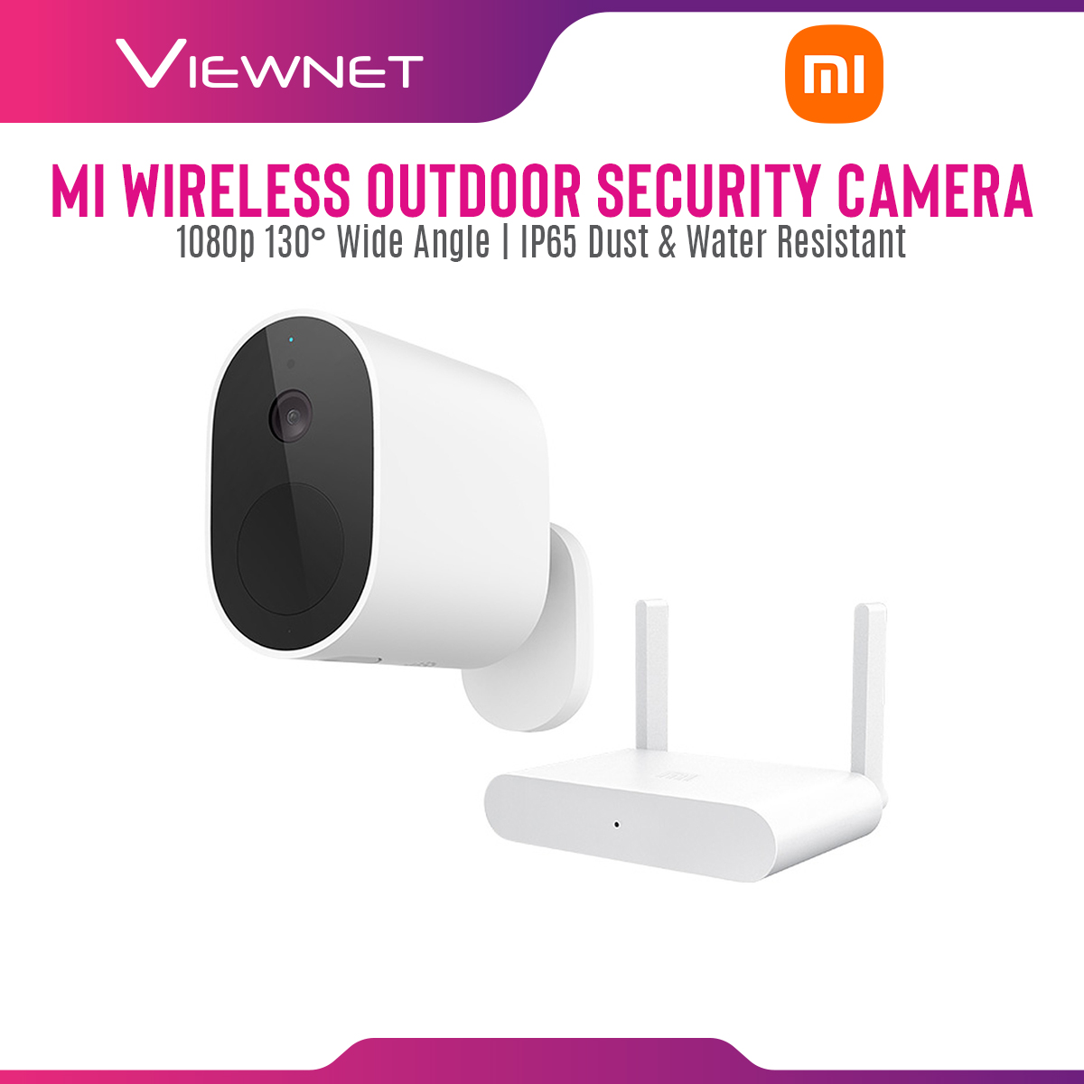 Xiaomi Wireless Outdoor Security Camera 1080p with IP63 Dust and Water Resistant, 130Â° Wide Angle, PIR Human Detection
