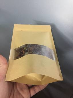 1kg túi zíp giấy có cửa sổ