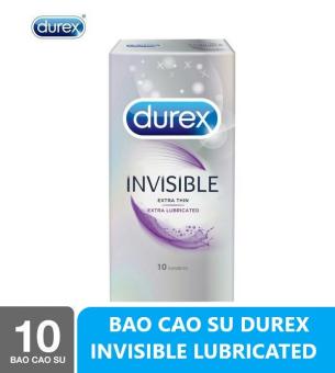 Bao cao su Durex Invisible Extra Lubricated hộp 10 cái