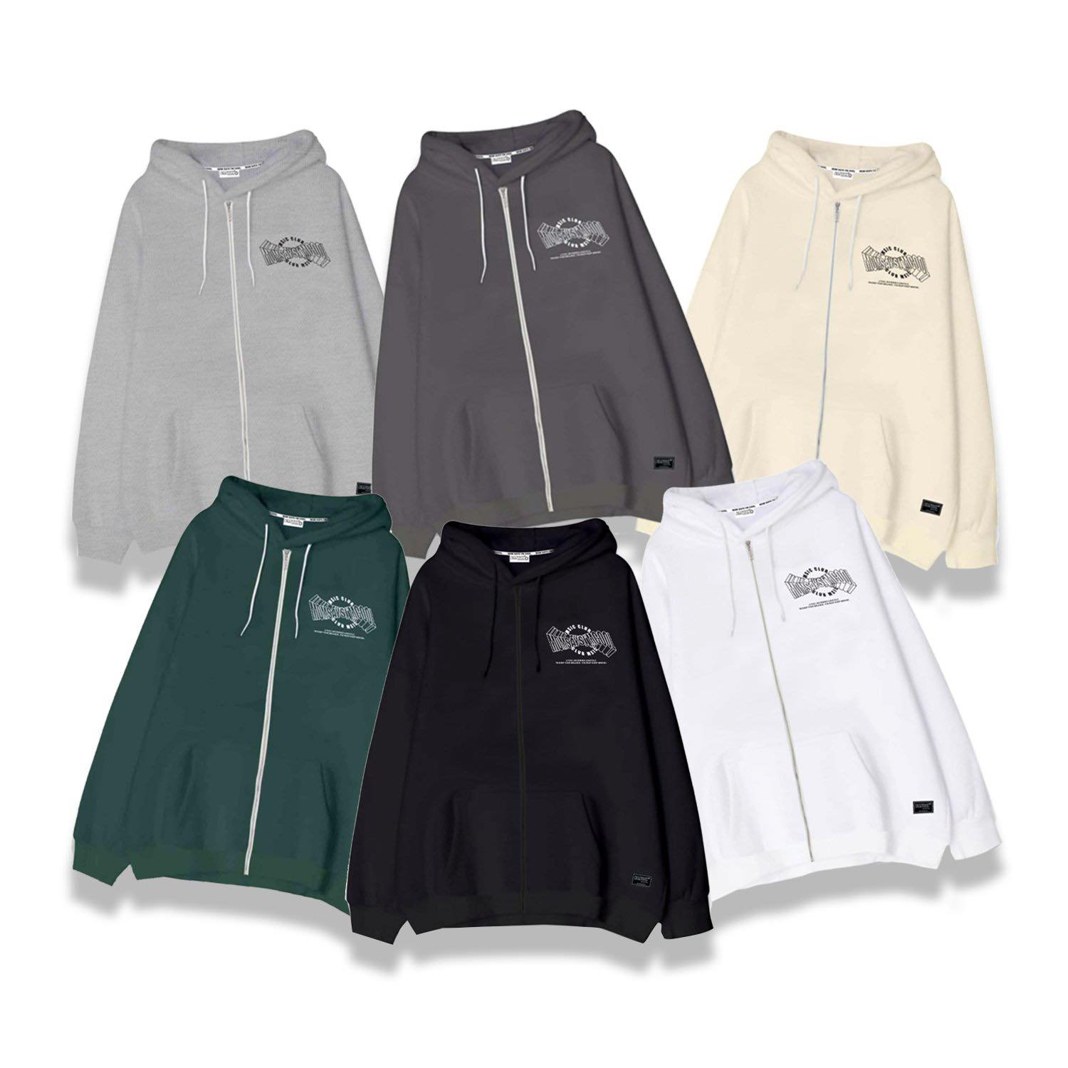 Áo khoác Hoodie zip MSIC Stone