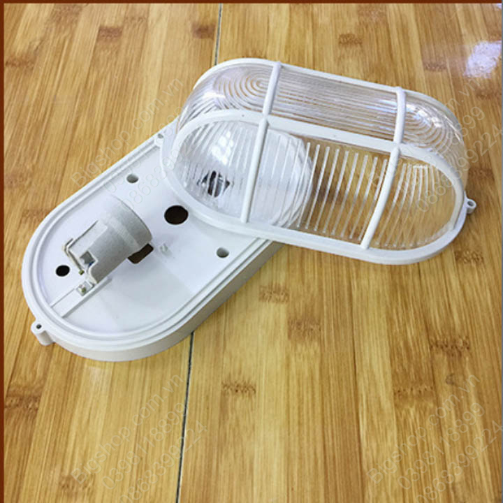 Đèn chống ẩm, chống nổ, có loại đèn led hoặc đui xoáy E27 tùy chọn dùng cho nhà vệ sinh, ngoài nhà