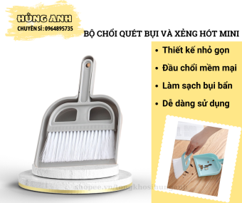 Bộ Chổi Và Xẻng Hót Mini, Bộ Chổi Và Xẻng Quét Dọn Văn Phòng, Bàn Thờ Mini HA016