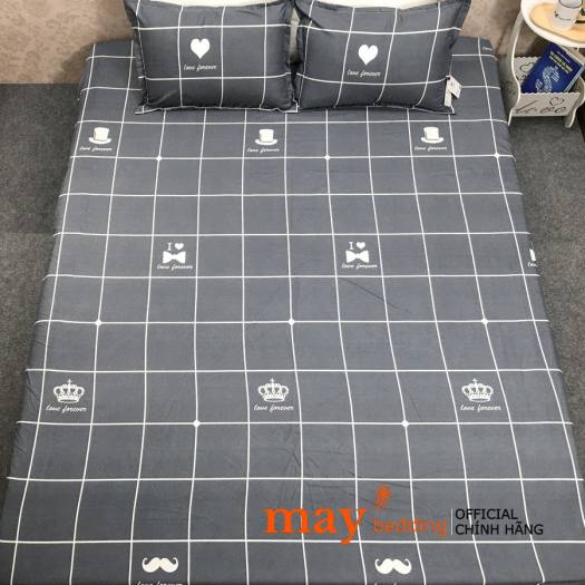 Bộ Ga Chun và 2 áo gối nằm mẫu Poly Cotton 2mx2m2 drap cotton, drap, ra giường, ga trải giường. drap giường