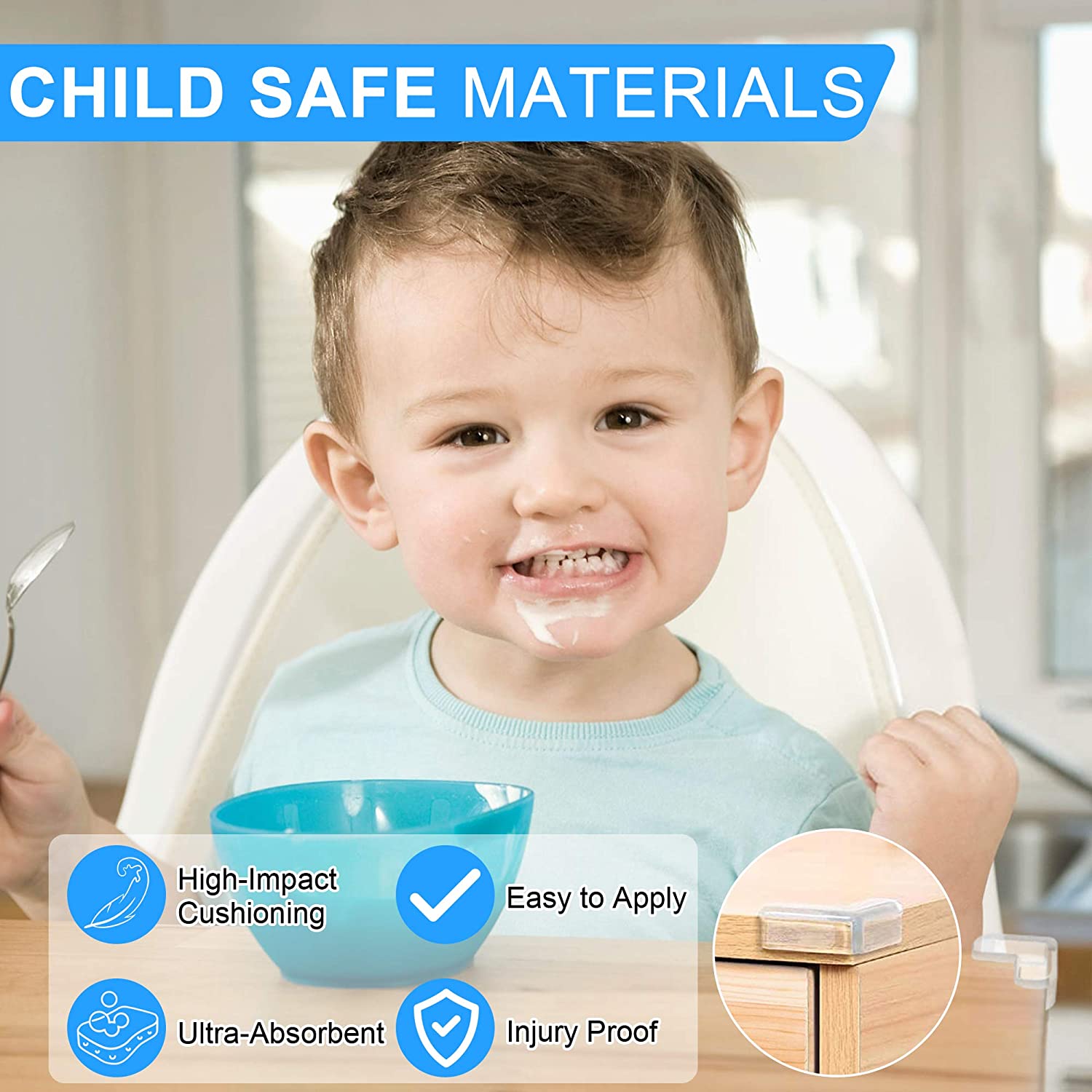 Buy Pack of 4 Baby Safety Silicone Protector Table Corner Protector