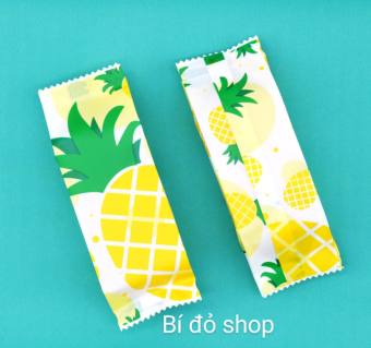 Set 50 túi bánh dứa TRÁI DỨA VÀNG hàn miệng cỡ 13 * 4,5 * 2,5cm đựng bánh dứa, hạnh nhân, kẹo - Bí đỏ shop Bao bì Nguyên liệu dụng cụ làm bánh