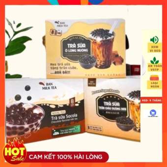 Trà Sữa Trân Châu Đường Đen Tự Pha 1 Hộp 8 Gói (8 Cốc)