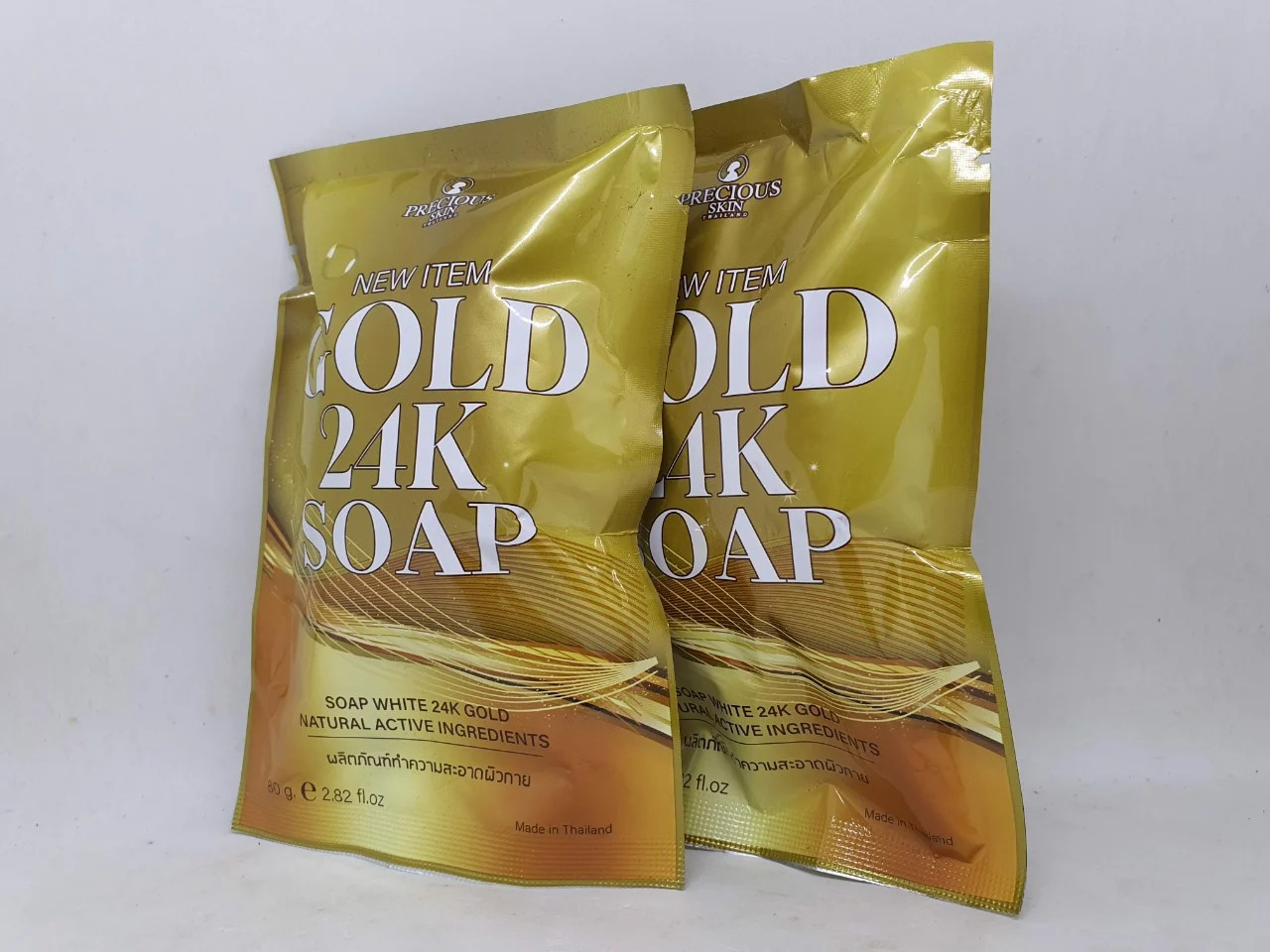 Xà phòng gold 24k soap giúp da mịn màng trắng sáng hàng chính hãng thái lan 80 gam