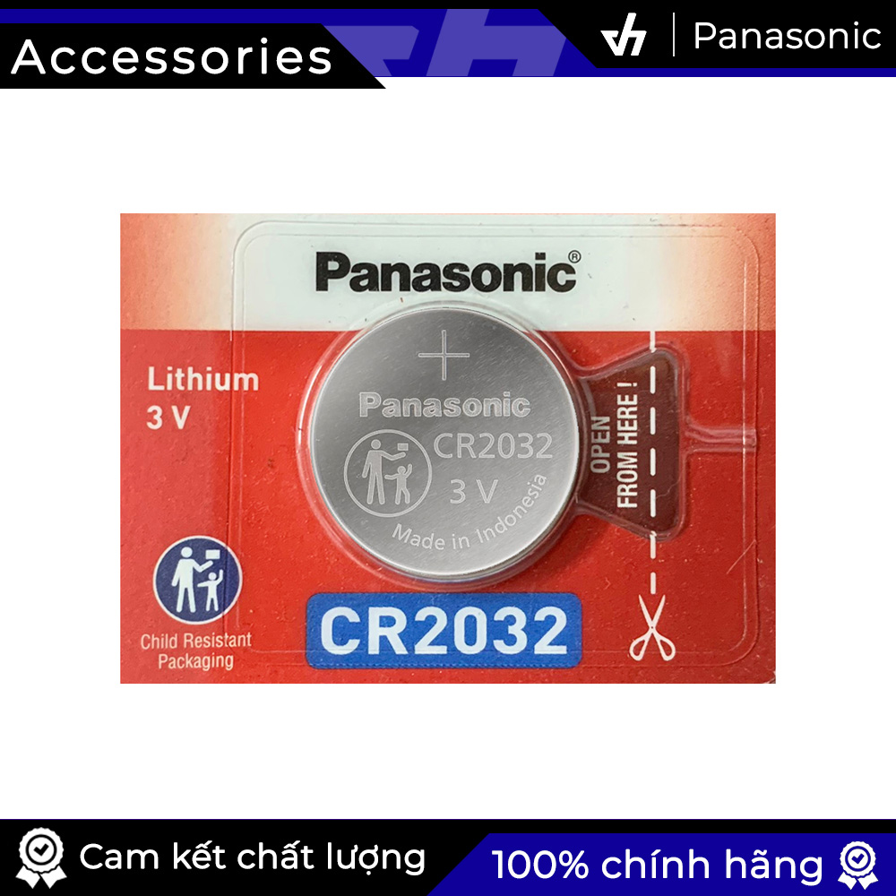 1 pin Panasonic CR2032 Lithium 3V - Pin nút / Pin CMOS