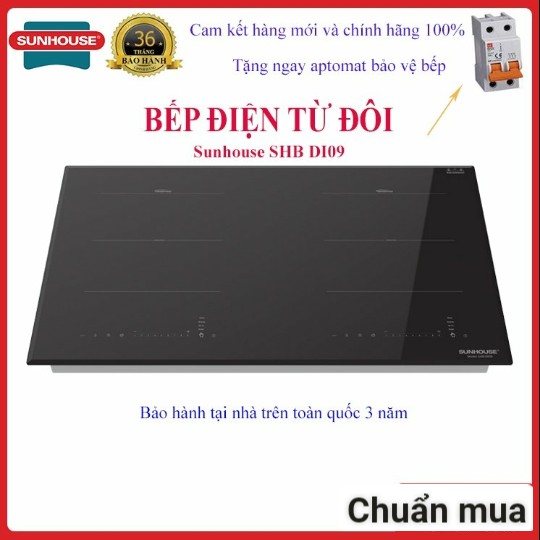 Bếp đôi điện từ hồng ngoại sunhouse shb8609 -bảo hành chính hãng tại nhà