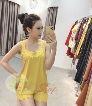 ĐỒ BỘ NGỦ THUN LẠNH DÂY BẢN PHỐI REN SEXY THỜI TRANG