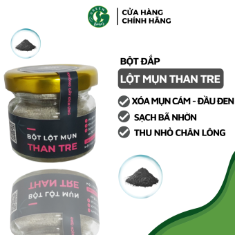 Bột lột mụn than tre hoạt tính Organic - Handmade - LM006