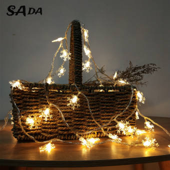 SADA Đèn Led Dây Sáng Tạo Hình Bông Tuyết Cây Thông Giáng Sinh Đèn Nhấp Nháy Hộp Pin Bóng Đèn Trang Trí Đèn USB