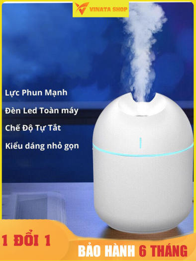 Máy xông tinh dầu mini - kết hợp đèn ngủ , máy tạo độ ẩm , khuếch tán hương lâu xa 250ml hương thơm tự nhiên - Phù hợp cho phòng điều hòa, máy lạnh- Tặng kèm lõi bông thay thế