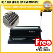 Officom Spiral Binding Machine with 20pcs Coil Binders