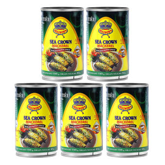 Lốc 5 Hộp Cá Nục Kho Tiêu Sea Crown 155G