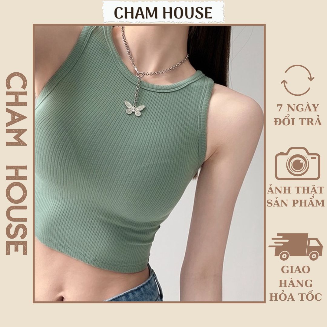 Áo croptop ba lỗ ngược thun tăm dáng basic nữ - Phông trơn body dáng ôm co dãn cá tính