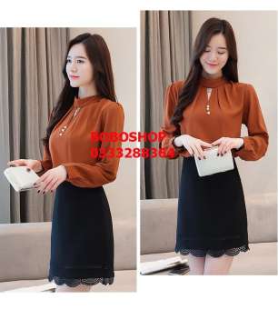 ÁO SƠ MI CỔ LỌ 3 NÚT